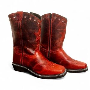 Smoky Mountain Red Star Cowboy Boots - youth 5 or ladies 7